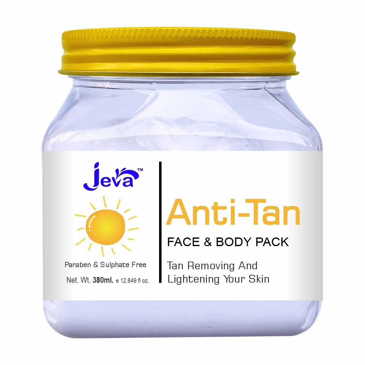 Jeva Anti-Tan Face Pack - Tan Removal, Brightening & Radiance-Boosting Gel