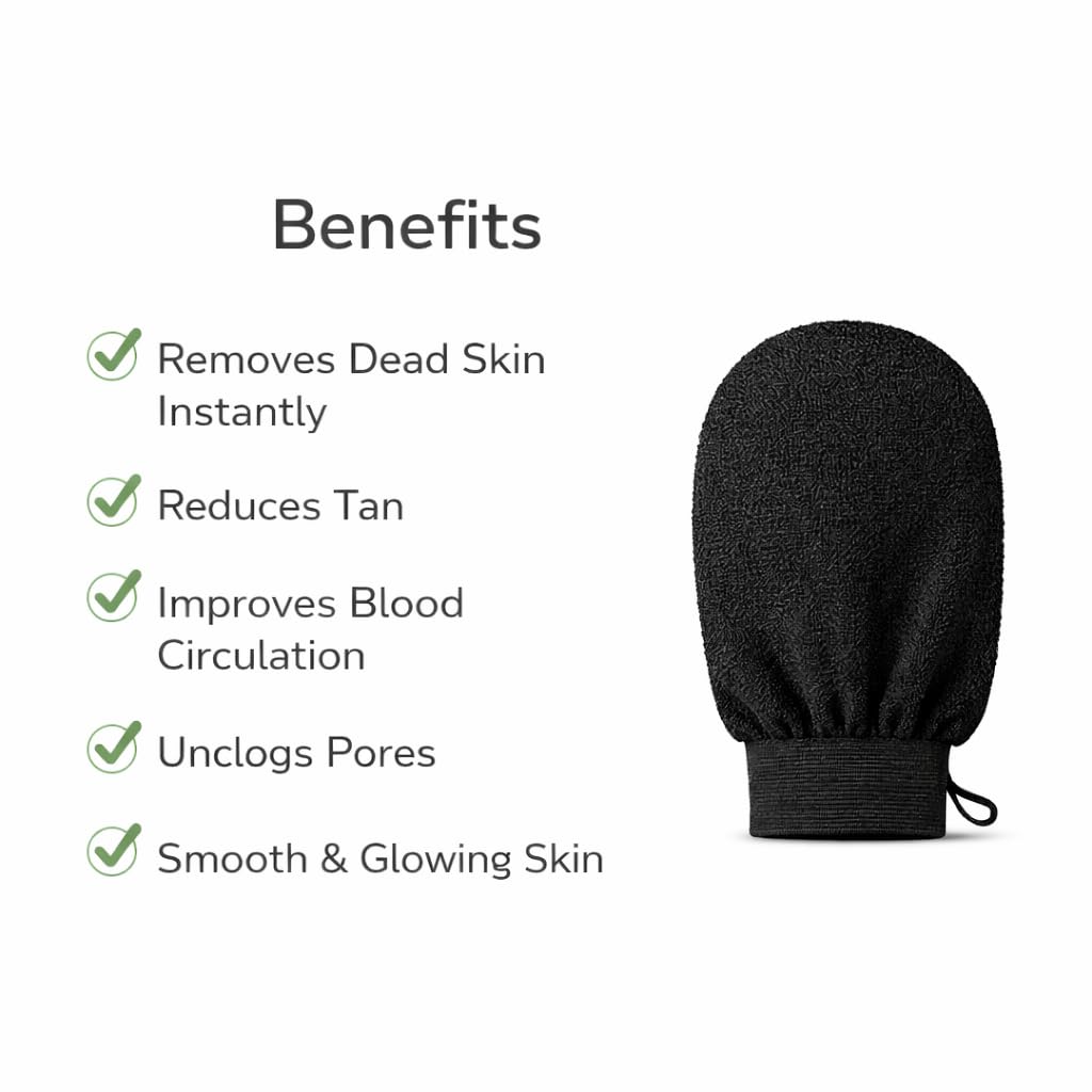 Bronson Professional Exfoliating Bath Glove Body Scrubber Mitt Loofah for Tan Removal