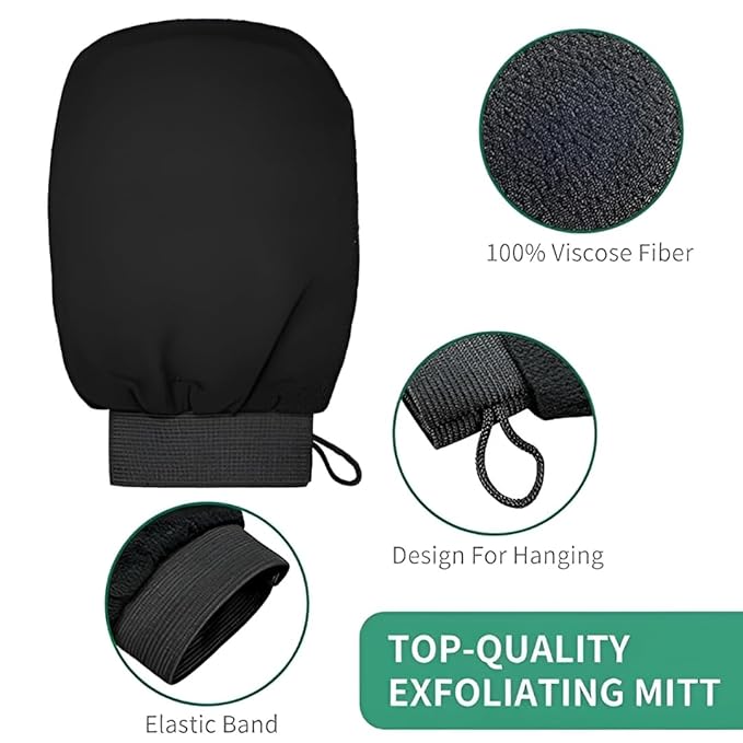 Bronson Professional Exfoliating Bath Glove Body Scrubber Mitt Loofah for Tan Removal