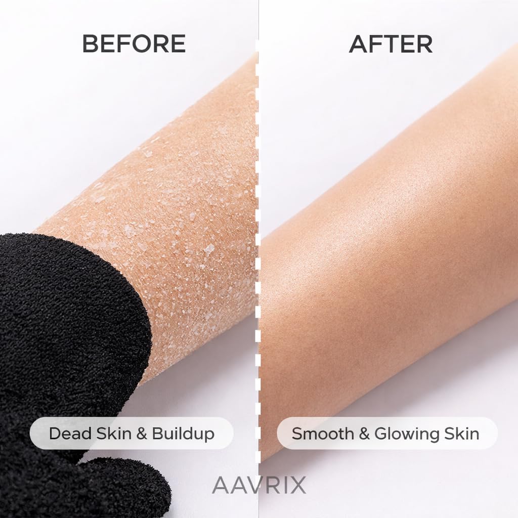 Bronson Professional Exfoliating Bath Glove Body Scrubber Mitt Loofah for Tan Removal