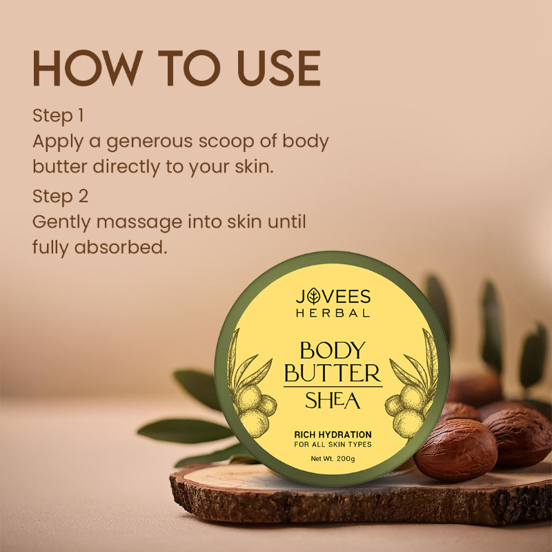 Jovees Herbal Shea Body Butter For Dry & Rough Skin Deep Nourishment
