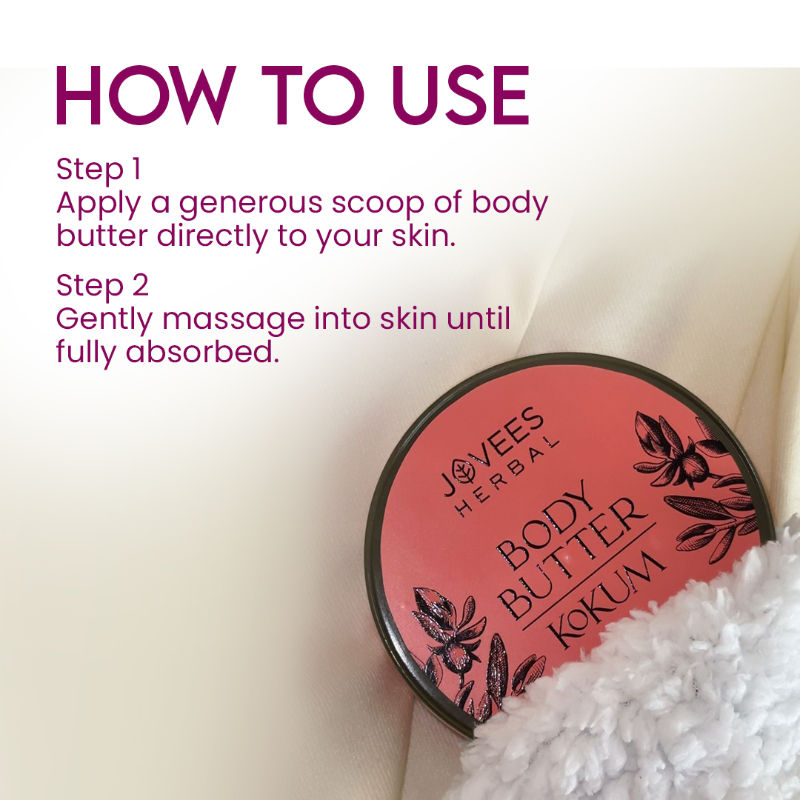 Jovees Herbal Kokum Body Butter For Dry & Rough Skin Deep Nourishment