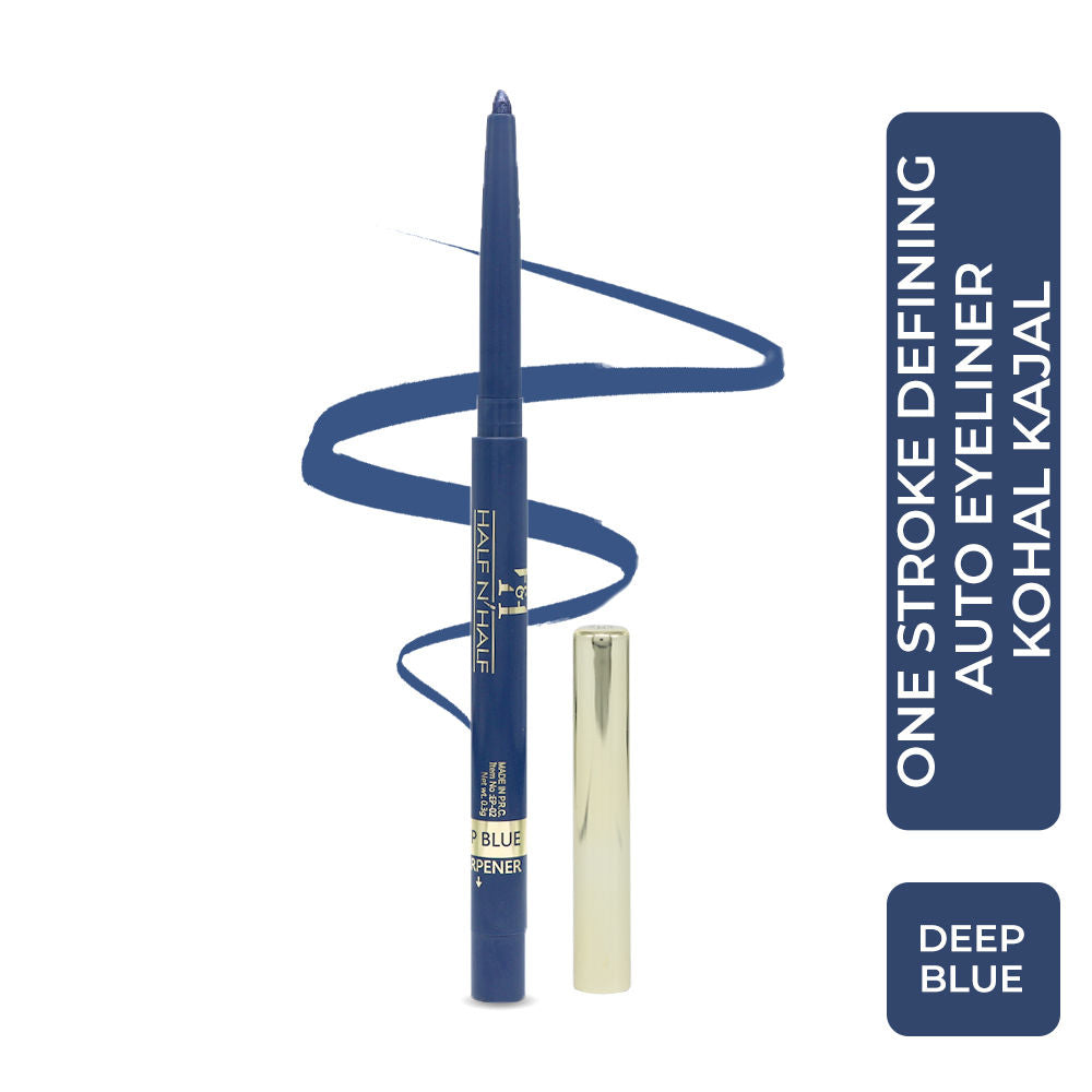 Half N Half One Stroke Defining Auto Eyeliner Kohl Kajal 18hour Long Lasting