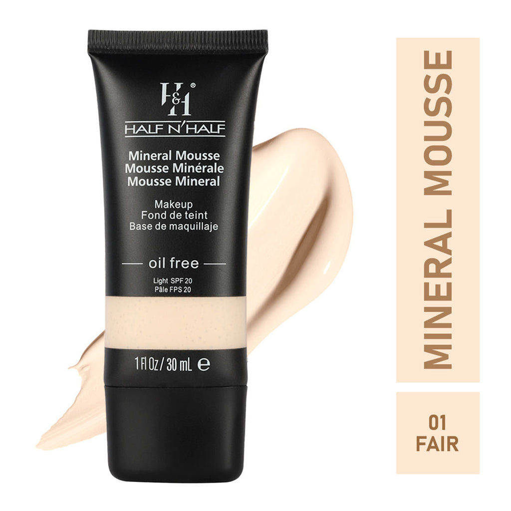 Half N Half Mineral Mousse Oil Free Foundation Light SPF 20