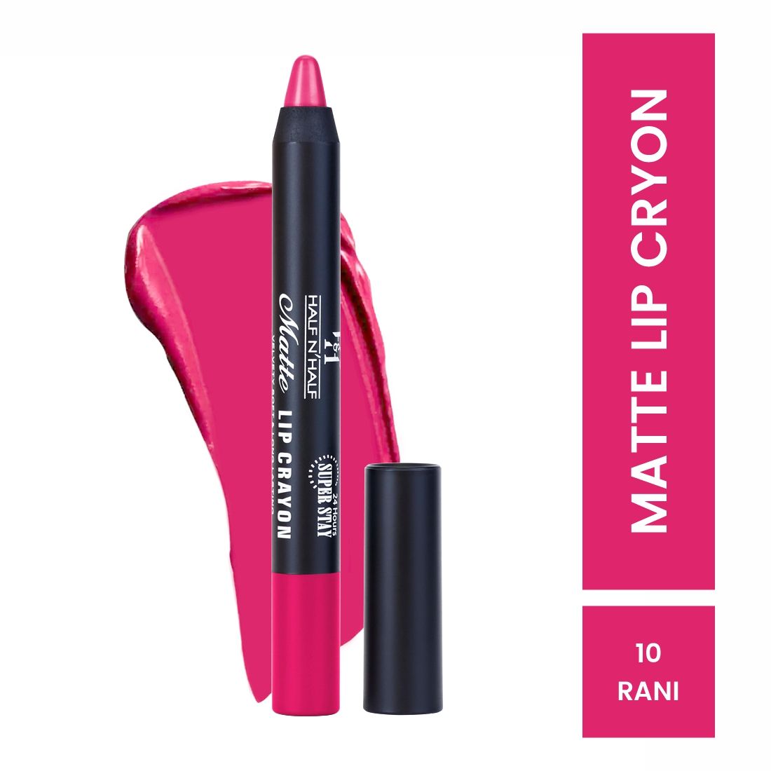 Half N Half Matte Velvet Soft & Long Lasting 24h Super Stay Lip Crayon