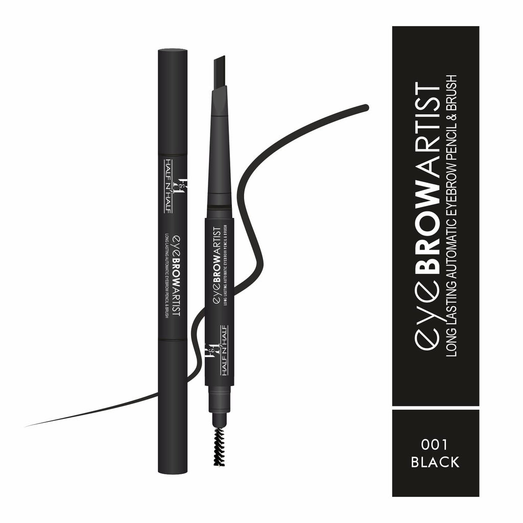 Half N Half Eye Brow Artist Long Lasting Automatic Eyebrow Pencil & Brush