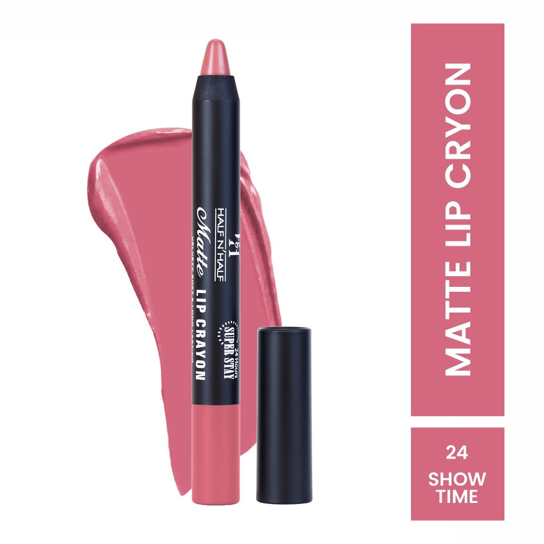Half N Half Matte Velvet Soft & Long Lasting 24h Super Stay Lip Crayon