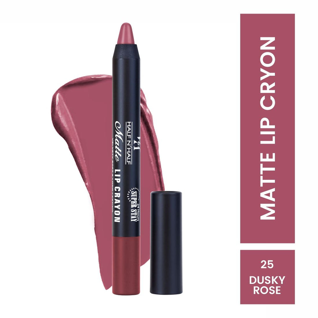 Half N Half Matte Velvet Soft & Long Lasting 24h Super Stay Lip Crayon