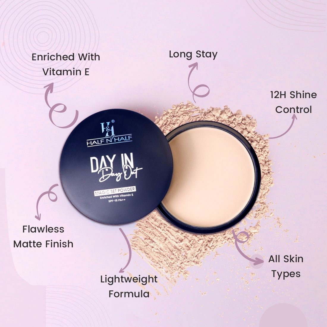 Half N Half Day In Day Out Magic Set Compact Powder