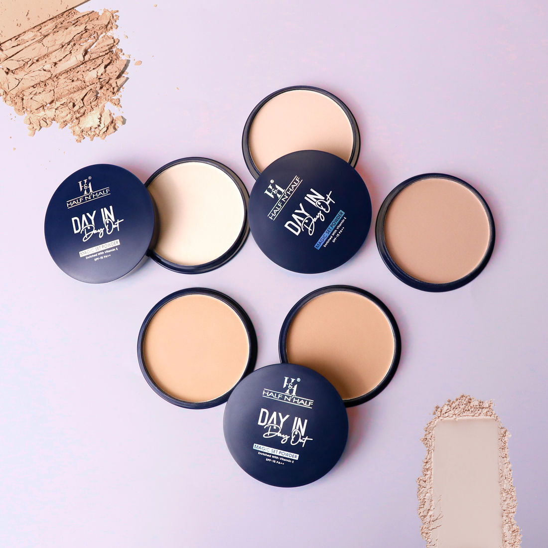 Half N Half Day In Day Out Magic Set Compact Powder