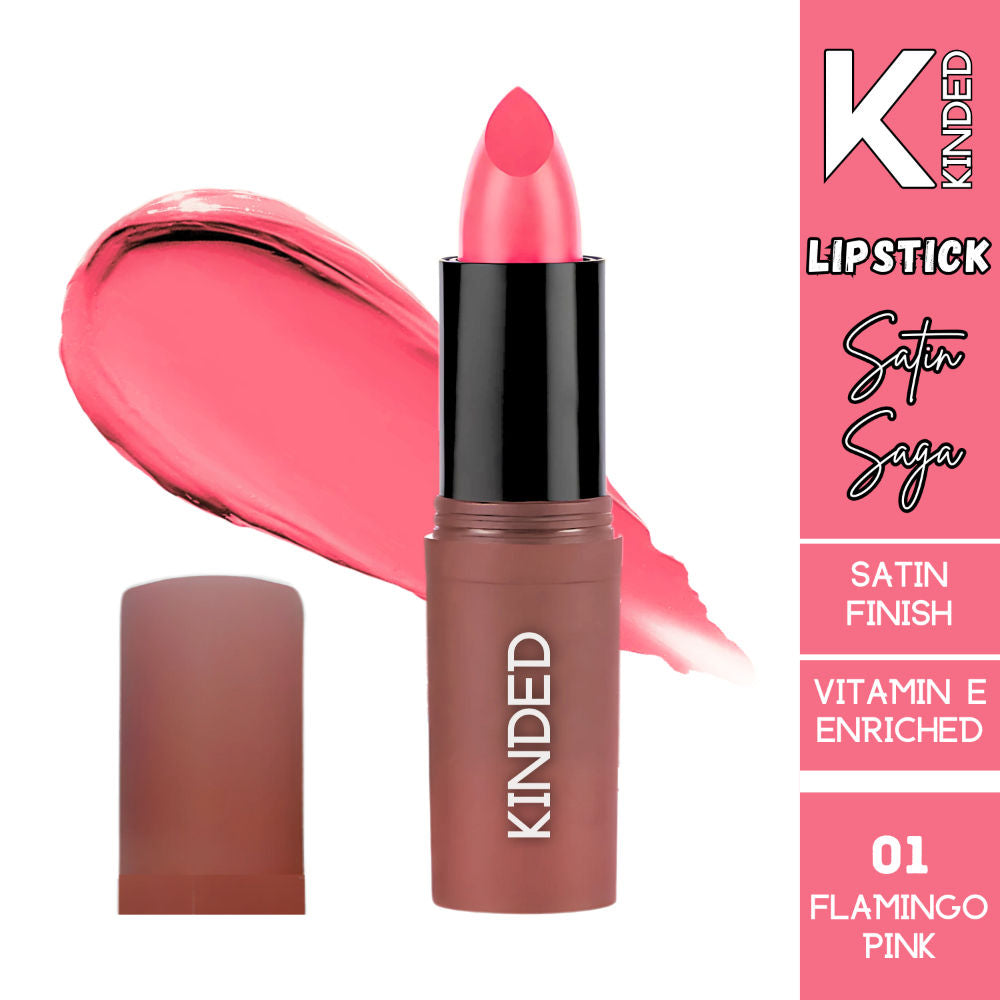 KINDED Satin Saga Bullet Creamy Lipstick With Satin Finish & Vitamin E