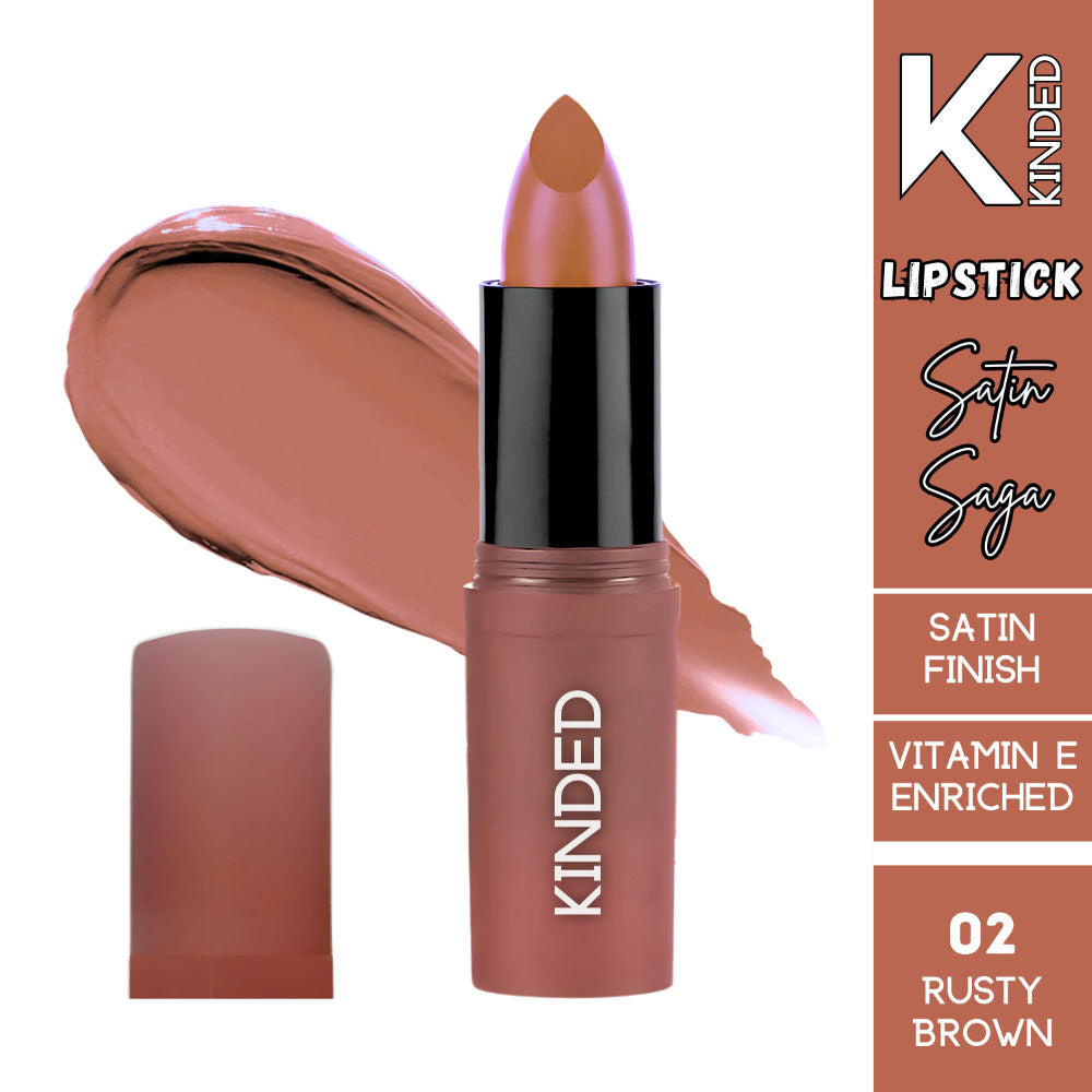 KINDED Satin Saga Bullet Creamy Lipstick With Satin Finish & Vitamin E