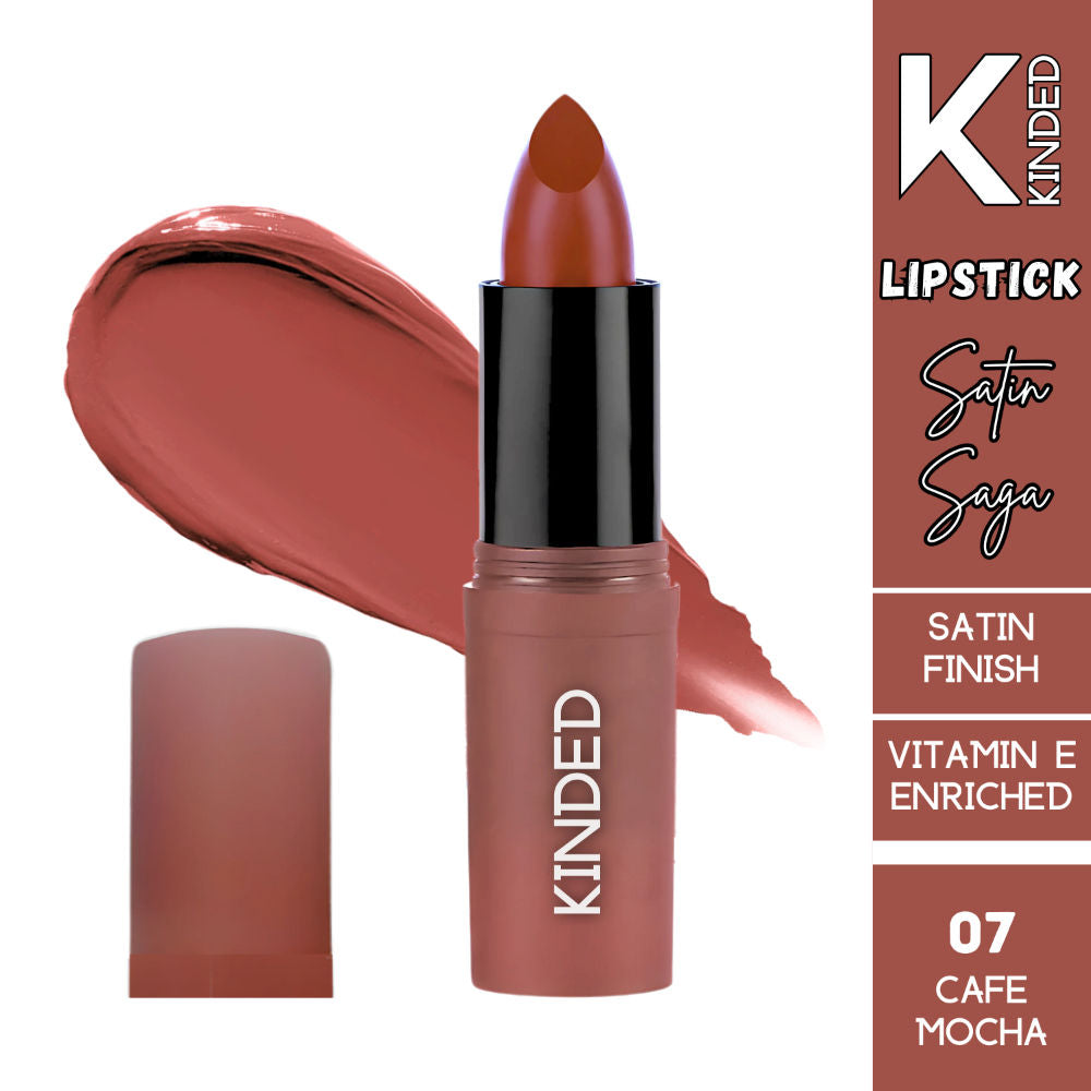 KINDED Satin Saga Bullet Creamy Lipstick With Satin Finish & Vitamin E