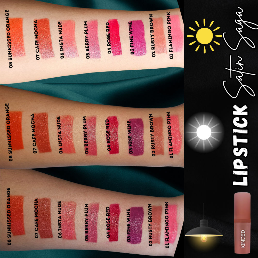 KINDED Satin Saga Bullet Creamy Lipstick With Satin Finish & Vitamin E