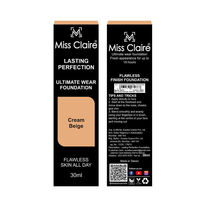 Miss Claire Lasting Perfection Ultimate Wear Foundation