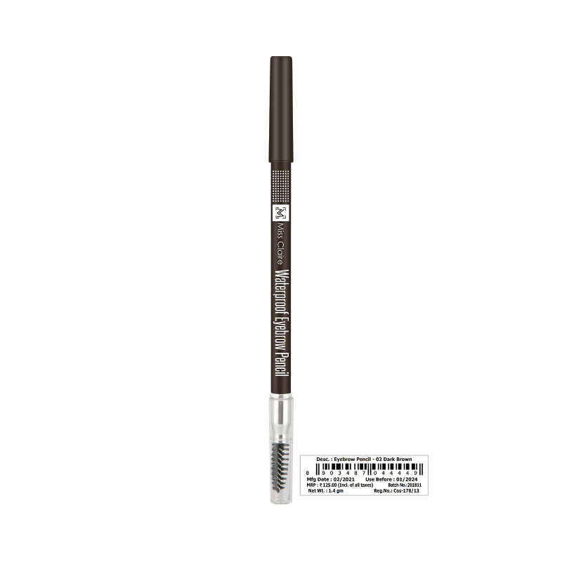 Miss Claire Waterproof Eyebrow Pencil With Mascara Brush