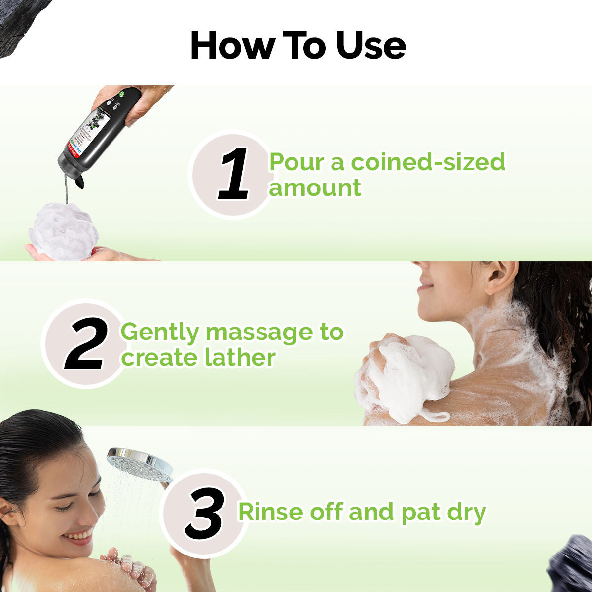 Mamaearth Charcoal Moisturizing Body Wash with Activated Charcoal & Energizing Mint Scent
