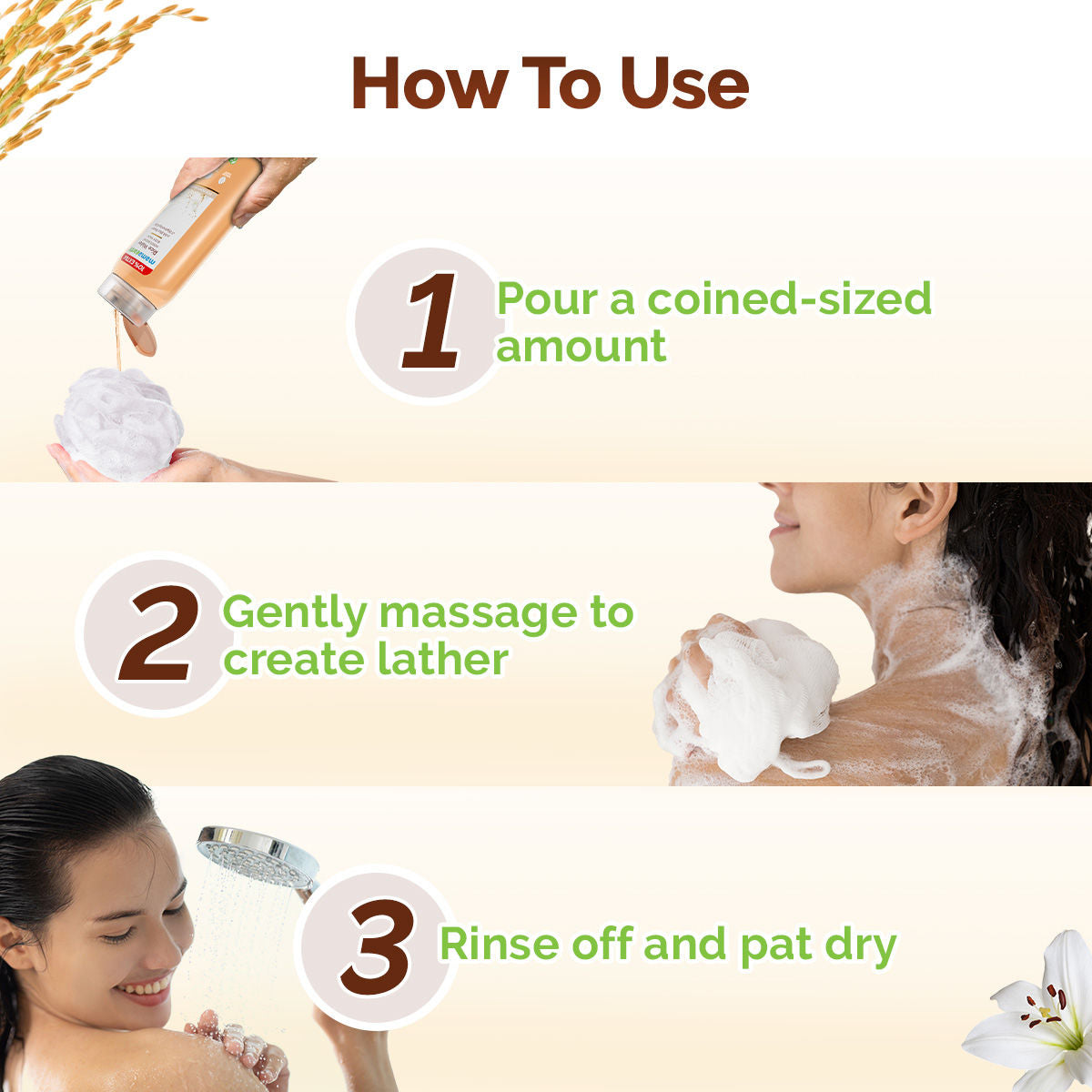 Mamaearth Rice Water Moisturizing Body Wash With Rice Water & Hydrating Lily Scent