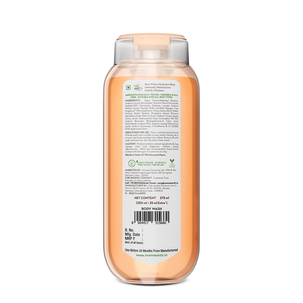 Mamaearth Rice Water Moisturizing Body Wash With Rice Water & Hydrating Lily Scent
