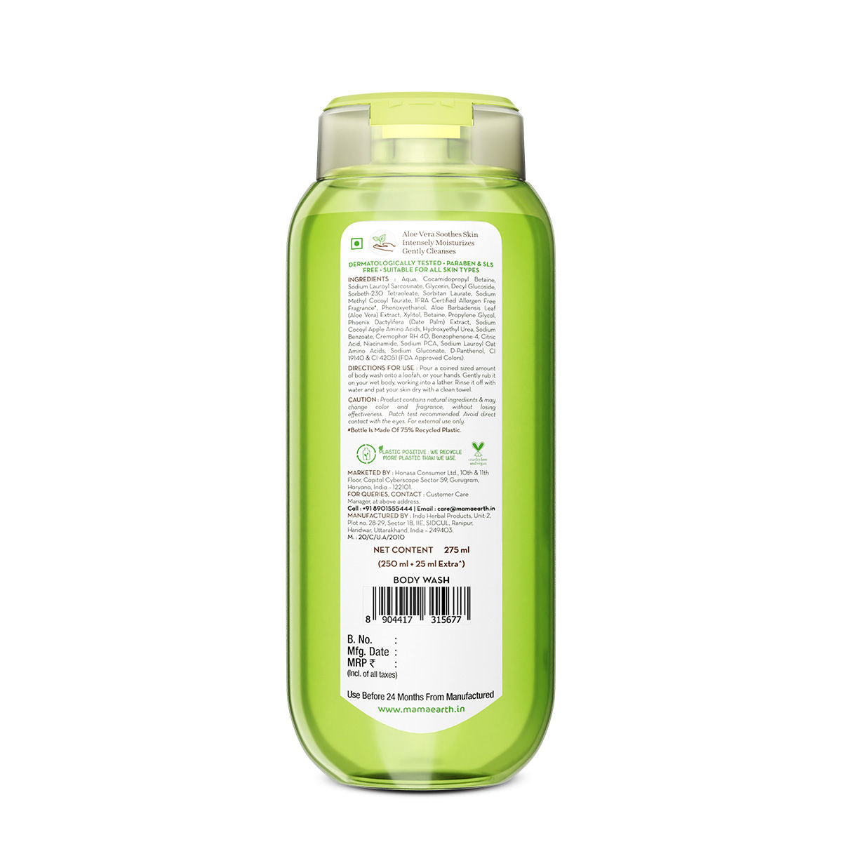 Mamaearth Aloe Vera Moisturizing Body Wash with Aloe Vera & Calming Jasmine Scent