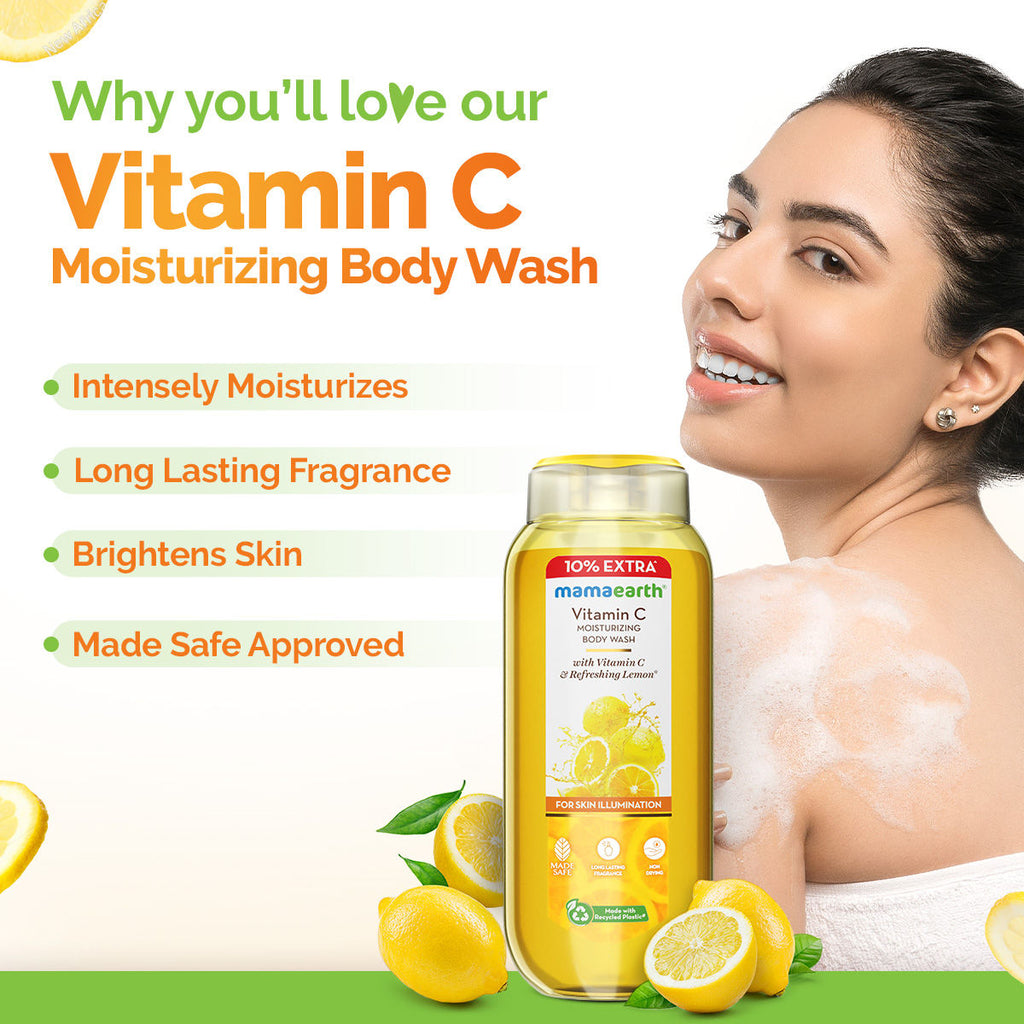 Mamaearth Vitamin C Moisturizing Body Wash with Vitamin C & Refreshing Lemon Scent