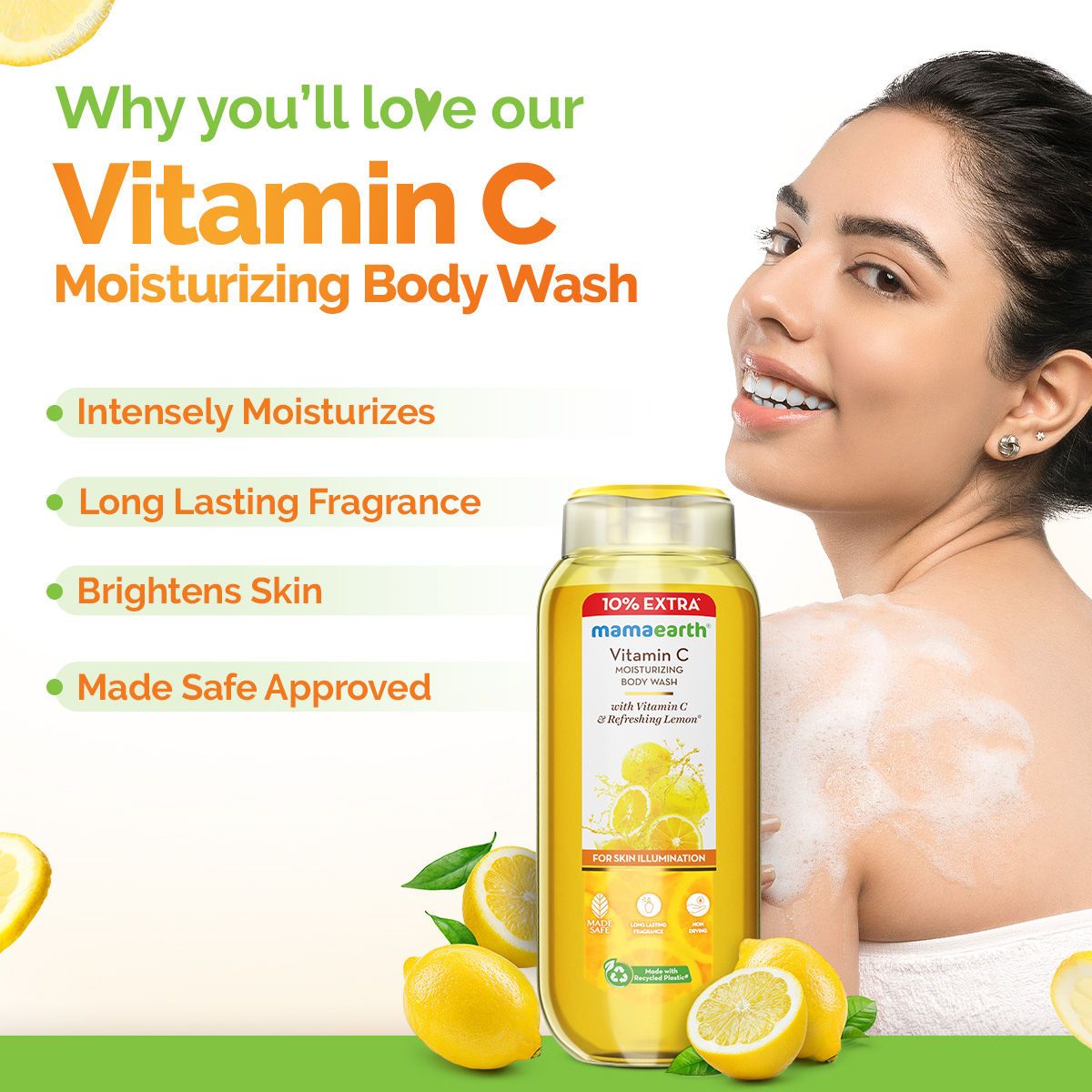 Mamaearth Vitamin C Moisturizing Body Wash with Vitamin C & Refreshing Lemon Scent