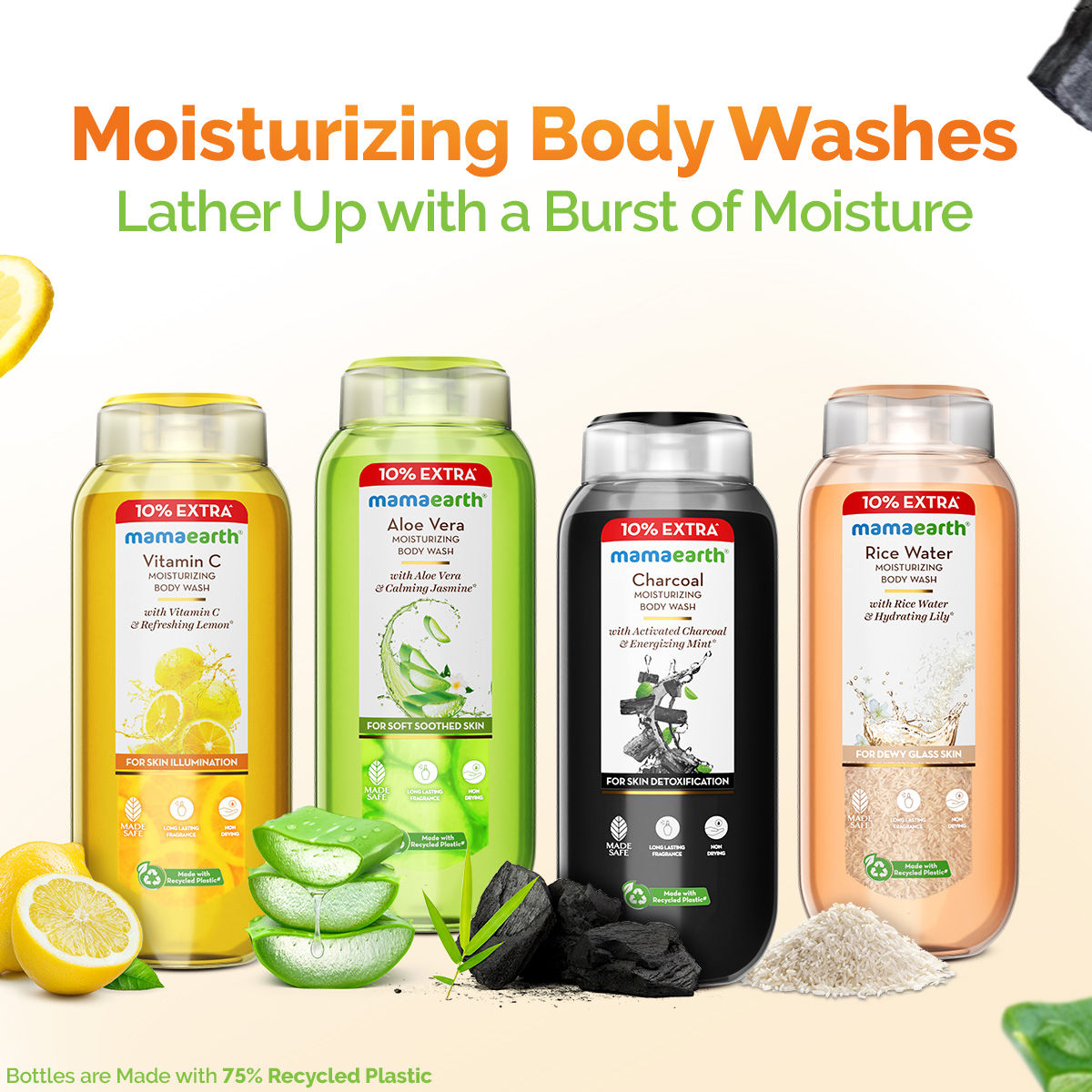 Mamaearth Vitamin C Moisturizing Body Wash with Vitamin C & Refreshing Lemon Scent