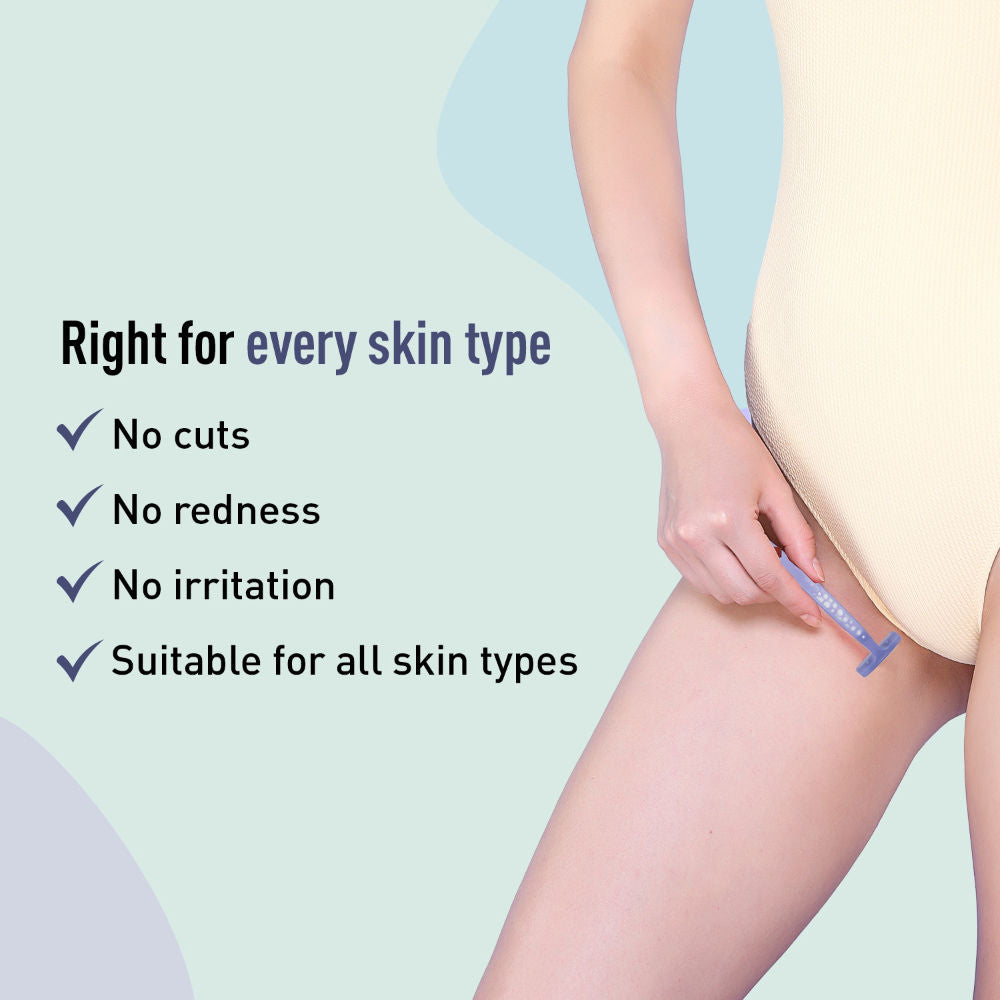 Sirona Disposable Bikini Line Trimming Razor For Women With Aloe Vera & Vitamin E Lubrication Strip