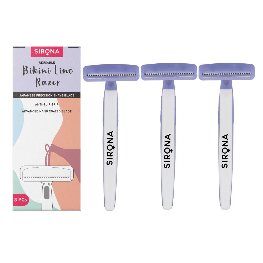 Sirona Disposable Bikini Line Trimming Razor For Women With Aloe Vera & Vitamin E Lubrication Strip
