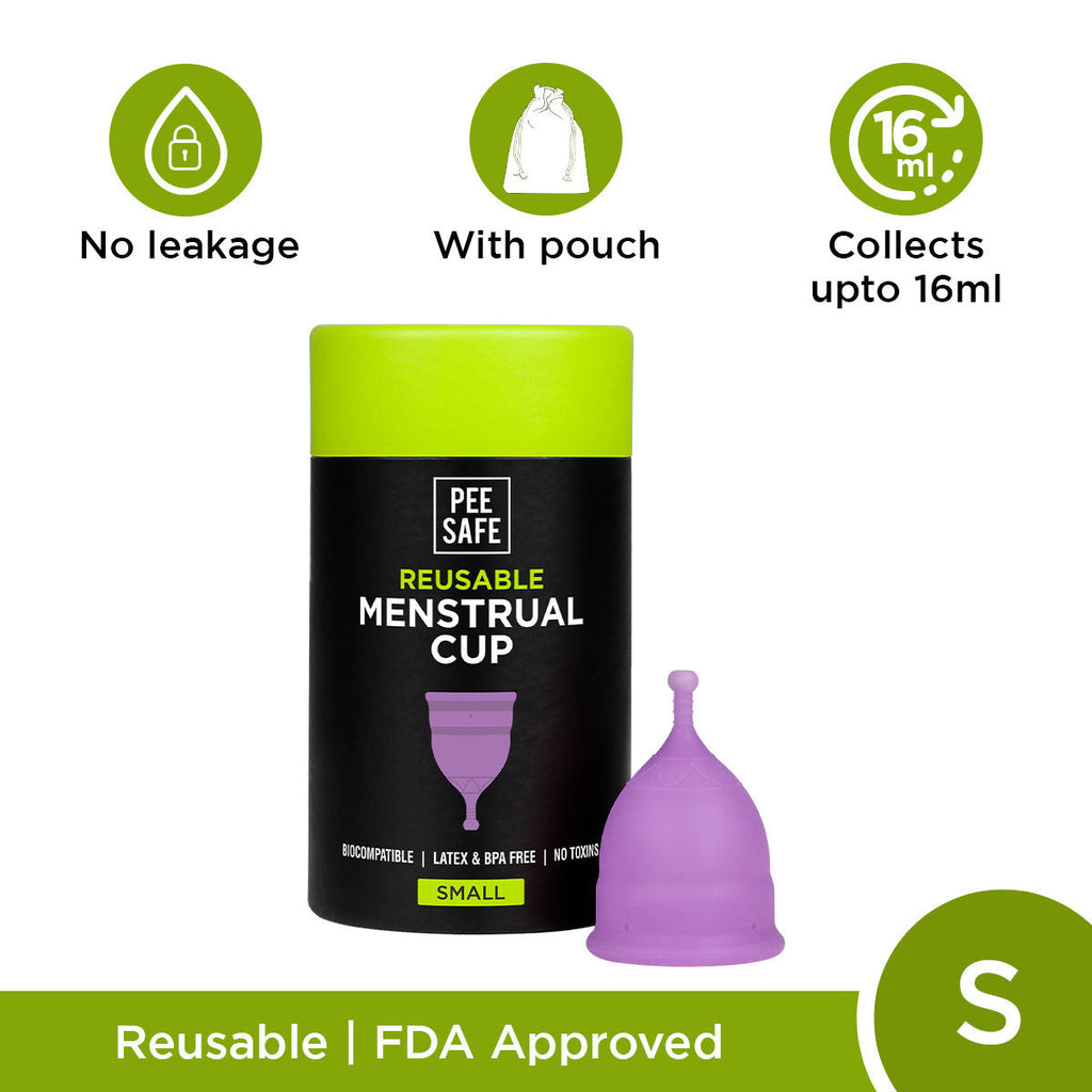 Pee Safe Reusable Menstrual Cup - No leakage,Rash-Free & Upto 12 Hours protection