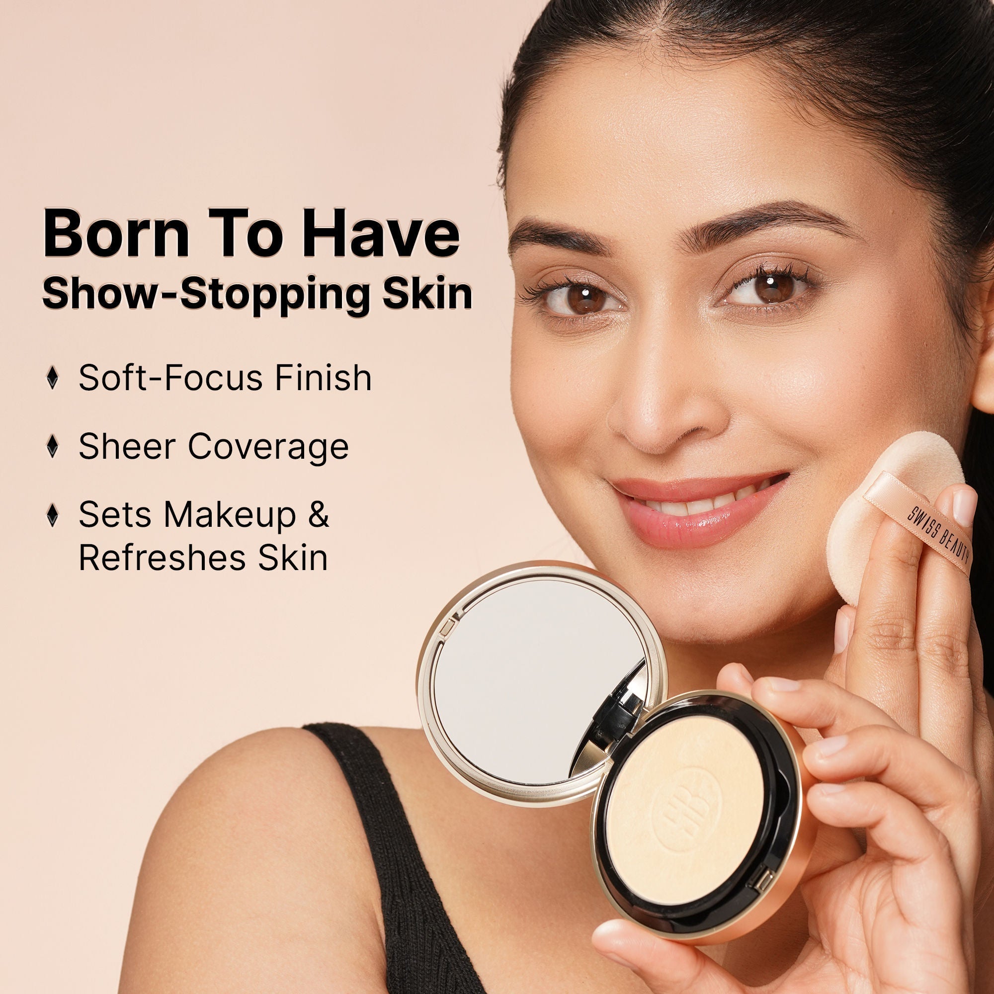 Swiss Beauty Select Born To Last 3-In-1 Skin Perfection Compact With Vitamin E