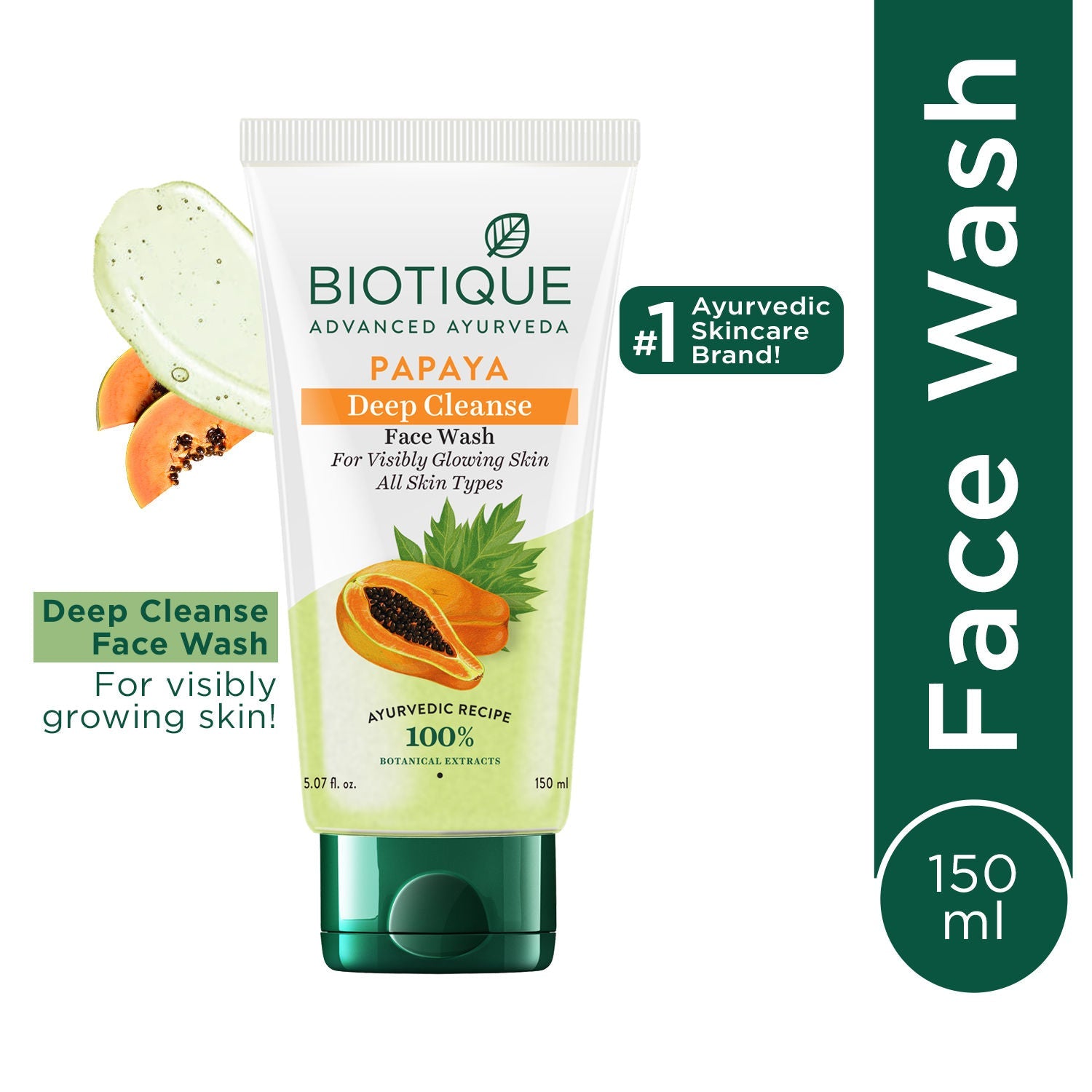 Biotique Bio Papaya Visibly Flawless Face Wash For All Skin Types