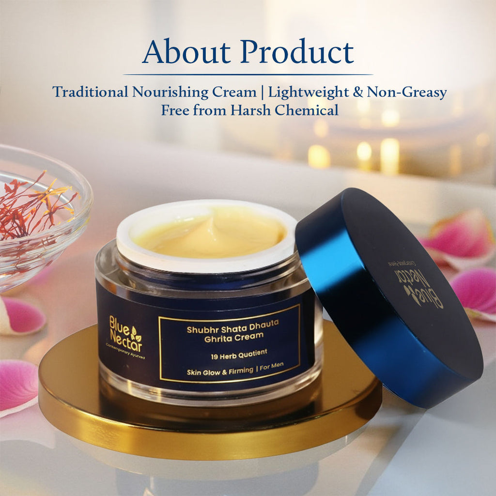 Blue Nectar Shata Dhauta Ghrita Face Cream for Men