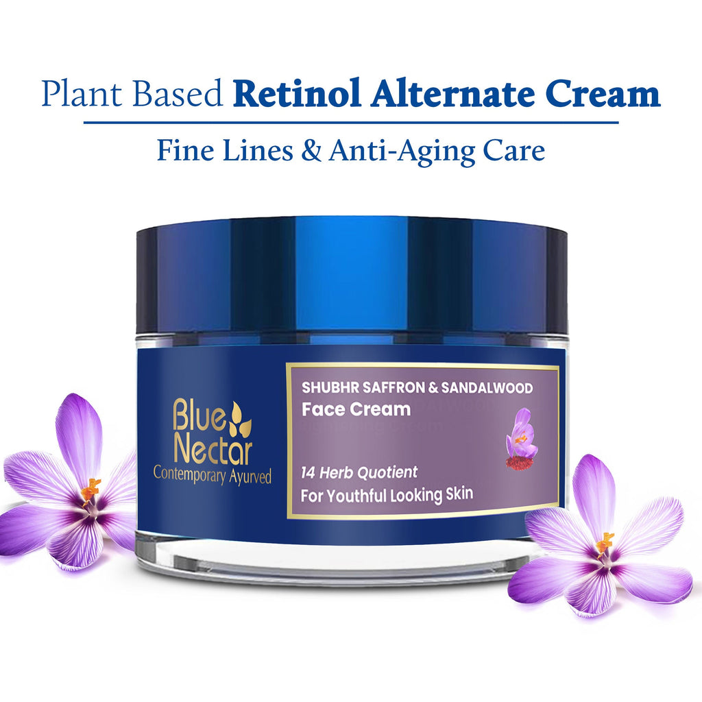 Blue Nectar Anti Aging Saffron Cream for Wrinkles & Fine Lines for Women