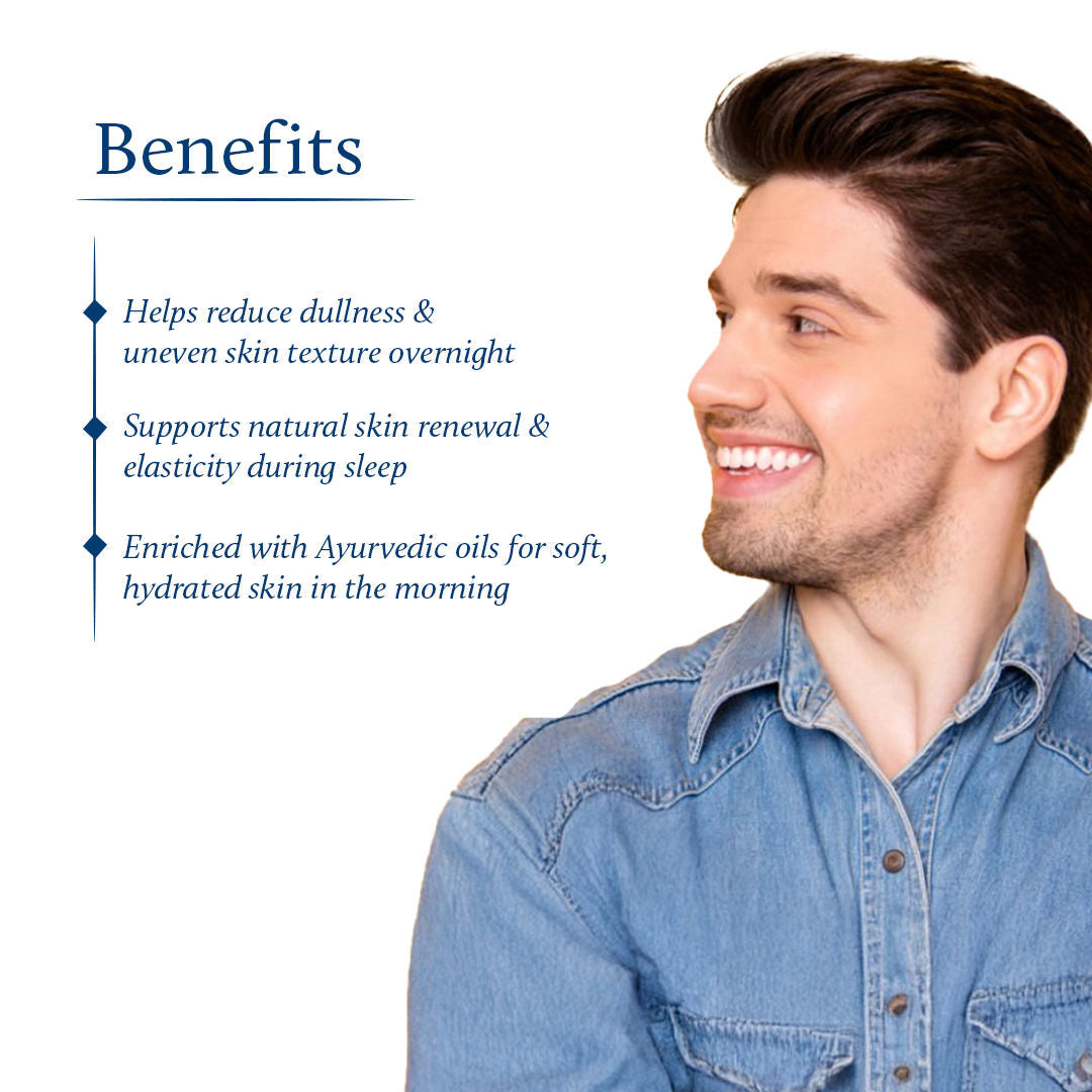 Blue Nectar Night Repair Cream for Ultra Hydration & Skin Repair for Men