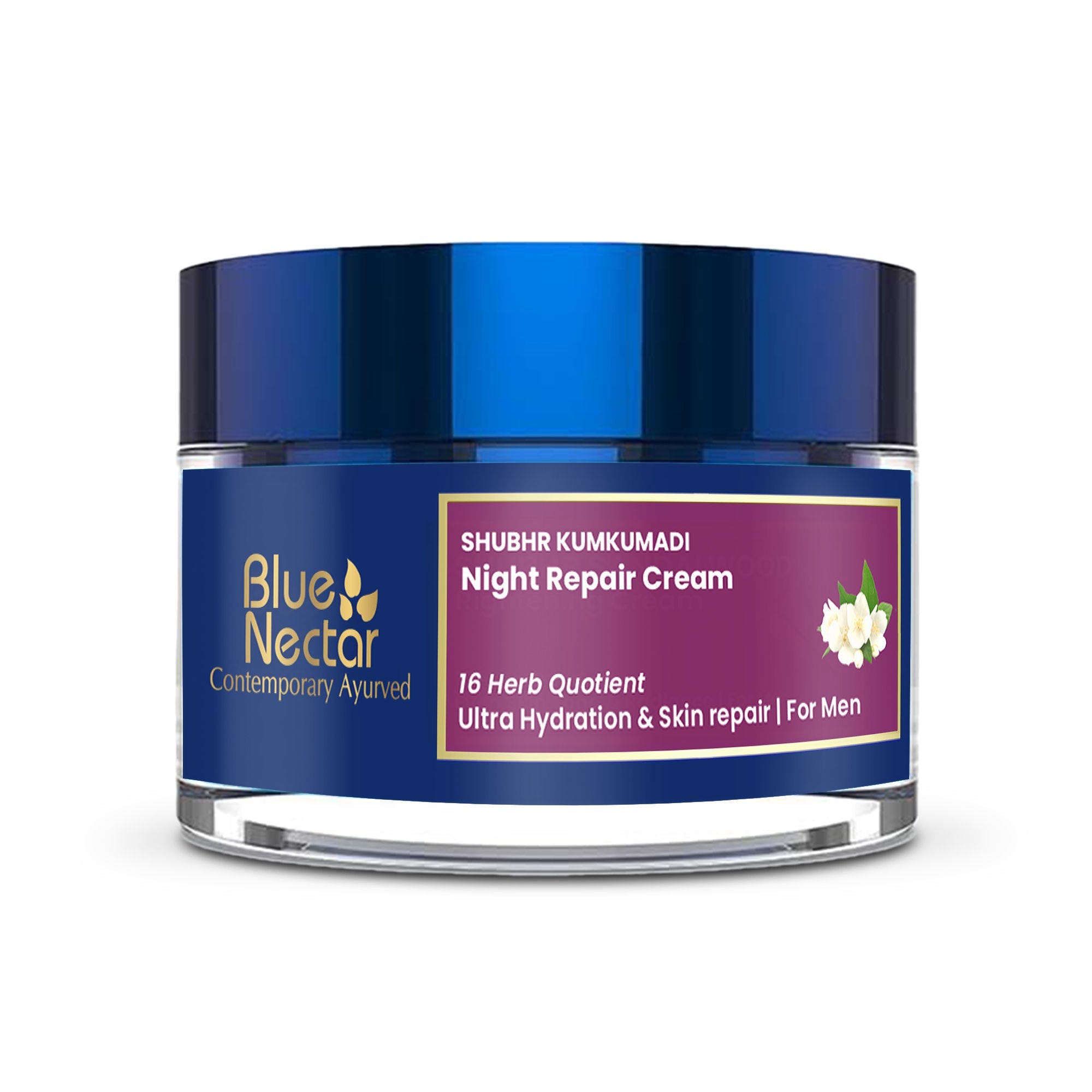 Blue Nectar Night Repair Cream for Ultra Hydration & Skin Repair for Men