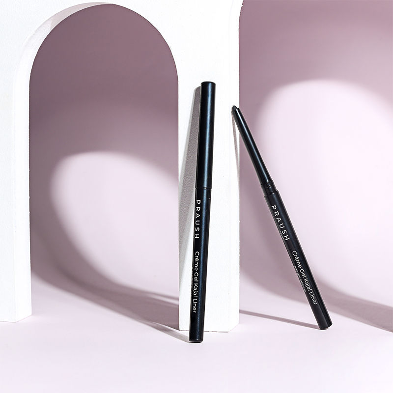 Praush Beauty Waterproof and Smudge Proof Crème Gel Kajal Eyeliner Eye Pencil- Black