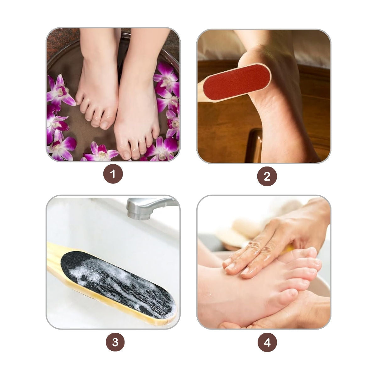 Matra Foot Filer & Scrubber Wooden Double Sided Dead Skin Callus Remover Feet Heels Pedicure Tool