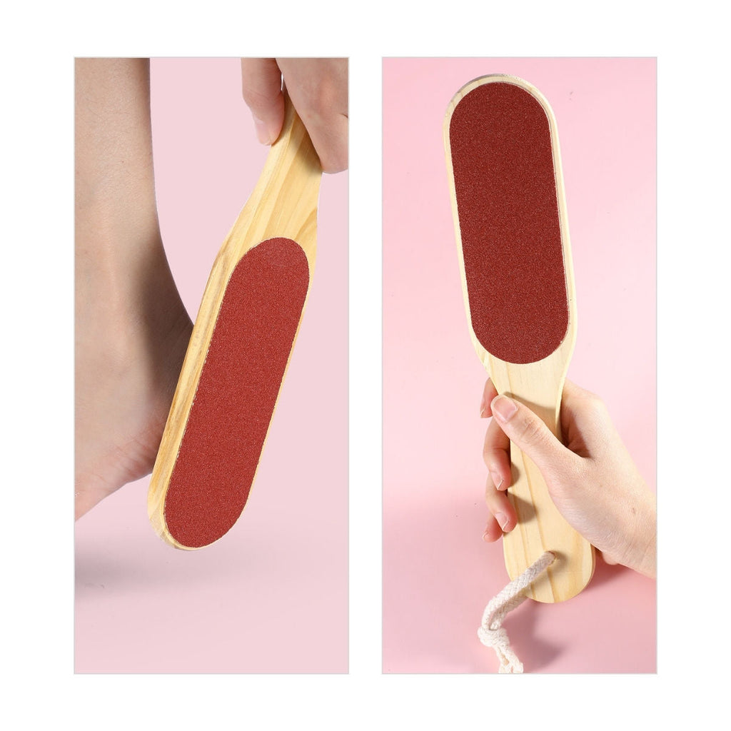 Matra Foot Filer & Scrubber Wooden Double Sided Dead Skin Callus Remover Feet Heels Pedicure Tool