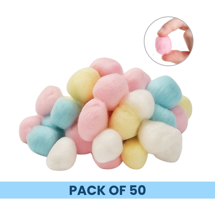 Matra Cotton Balls For Makeup & Nail Paint Removal Face Cleaning Multicoloured Polish Remover Pads
