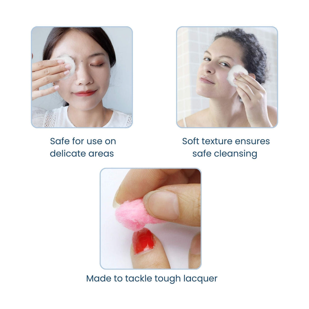 Matra Cotton Balls For Makeup & Nail Paint Removal Face Cleaning Multicoloured Polish Remover Pads