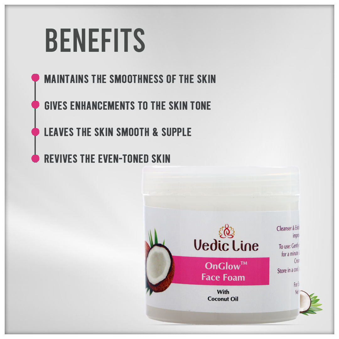 Vedic Line Onglow Face Foam With Coconut Oil