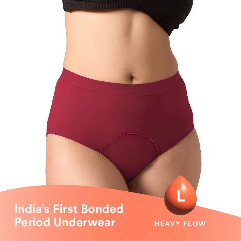 Mahina Cotton Period Panty For Girls & Women - L RHUBARB