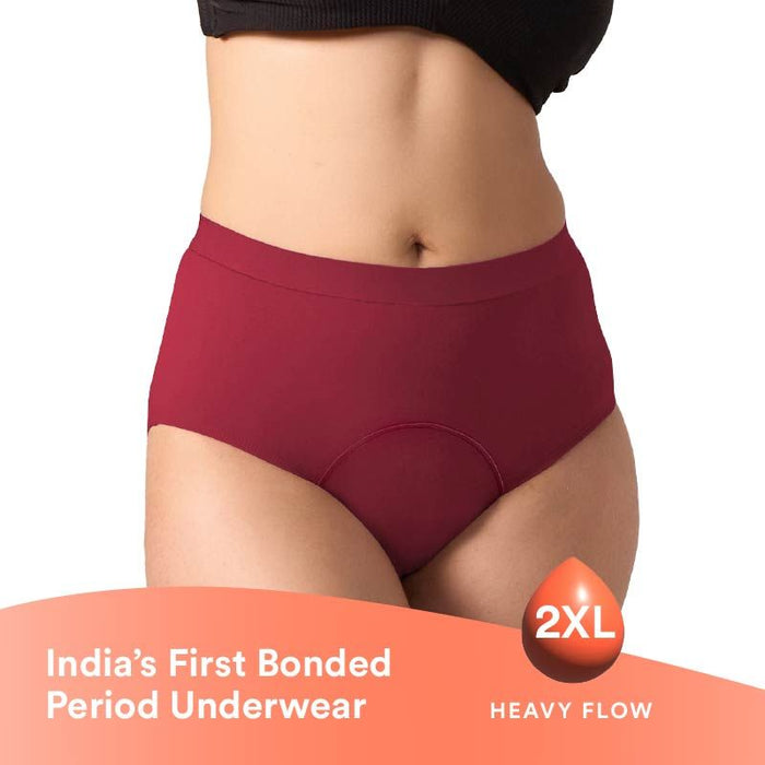 Mahina Cotton Period Panty For Girls & Women - Blush Red-2XL