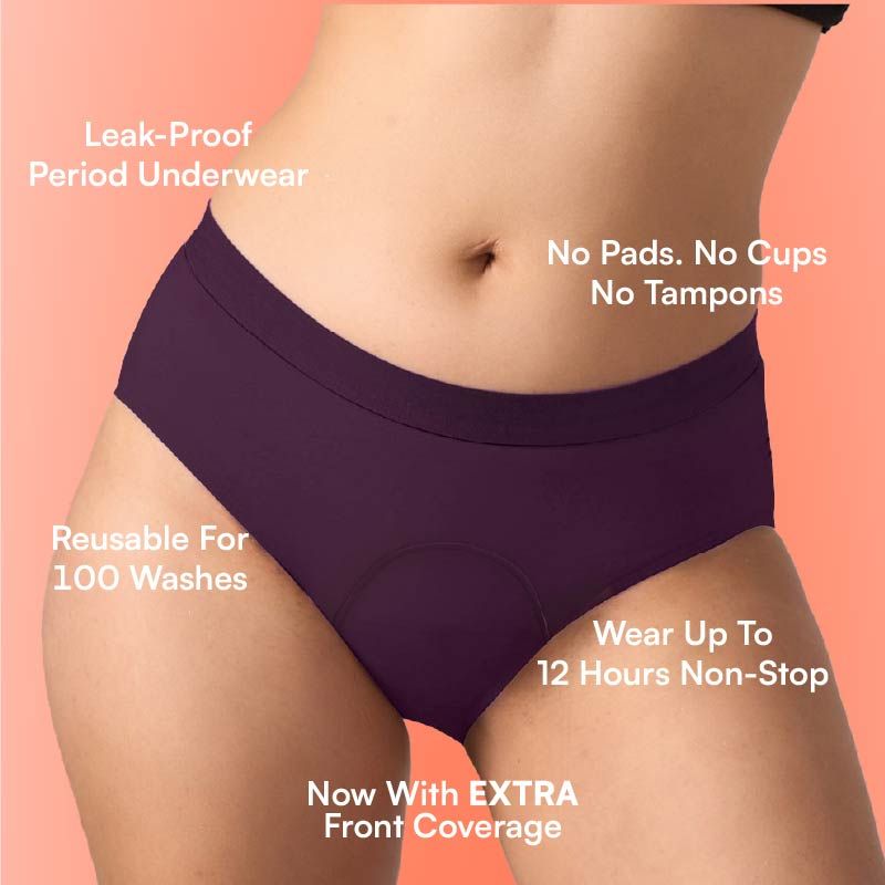 Mahina Cotton Period Panty For Girls & Women - Berry Purple-L