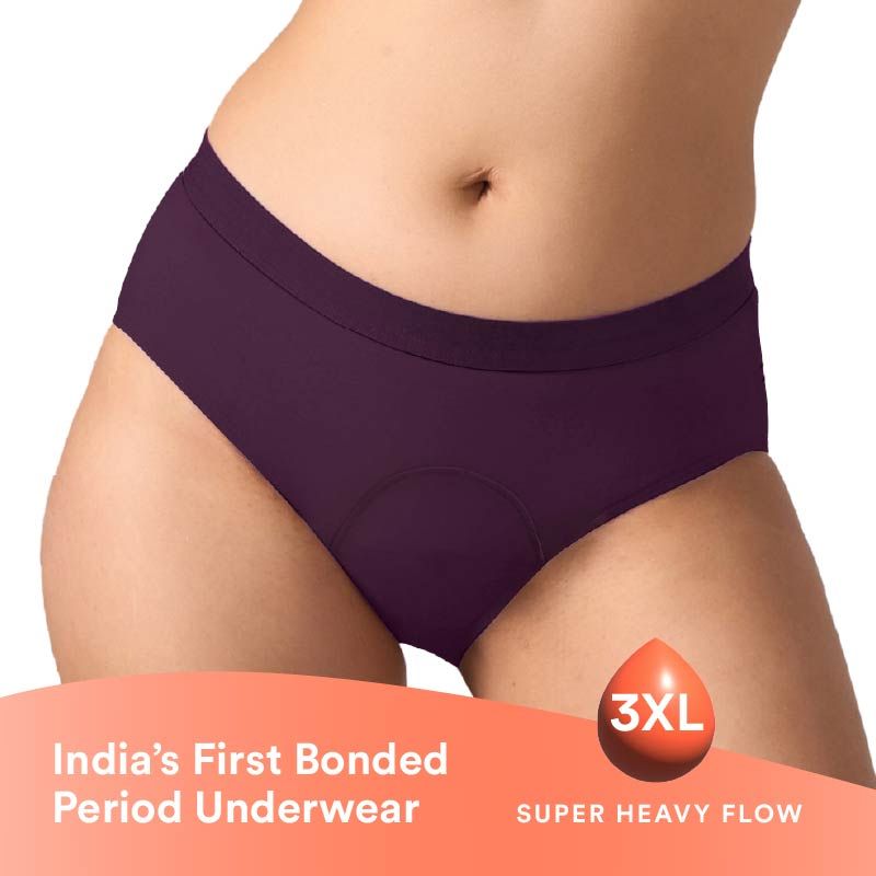 Mahina Cotton Period Panty For Girls & Women - Berry Purple-3XL
