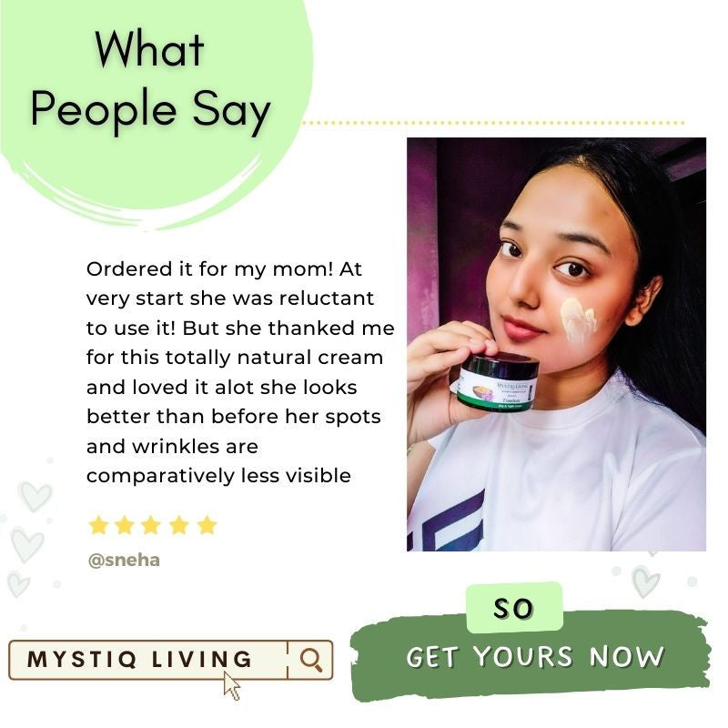 Mystiq Living Anti Ageing Cream for Women, Wrinkle Face Cream With Ceremide & Collagen Peptide