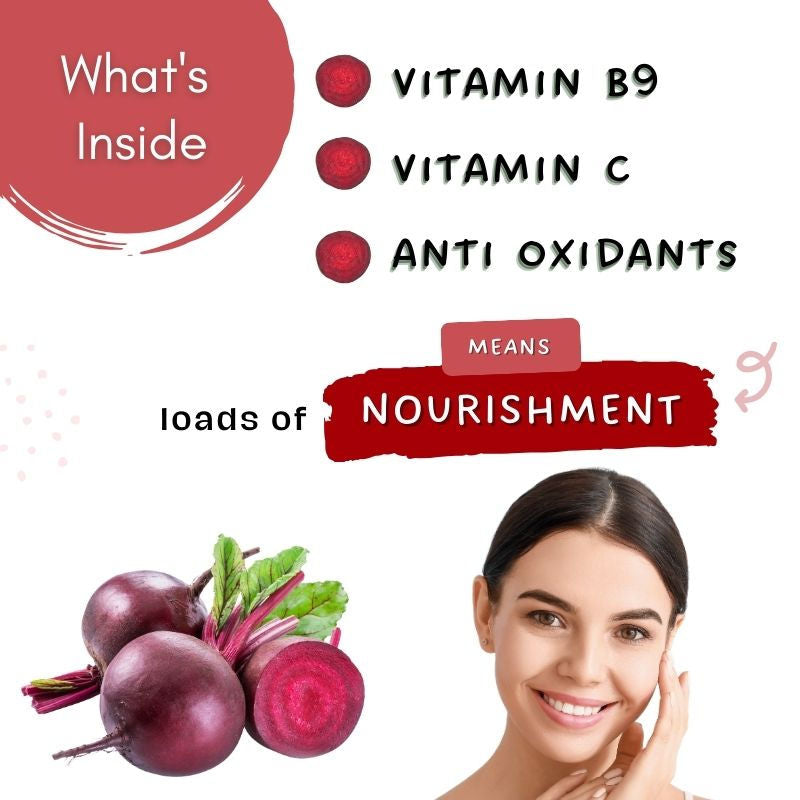 Mystiq Living Organic Beetroot Powder For Face, Hair, Lip Balm & Energy Boost Drink