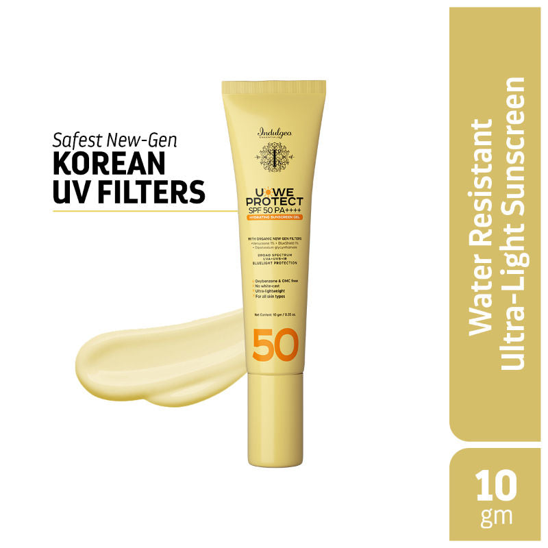 Indulgeo Essentials U-We Protect Ultra Light Sunscreen Gel Spf50 Pa++++ With Korean Uv Filters