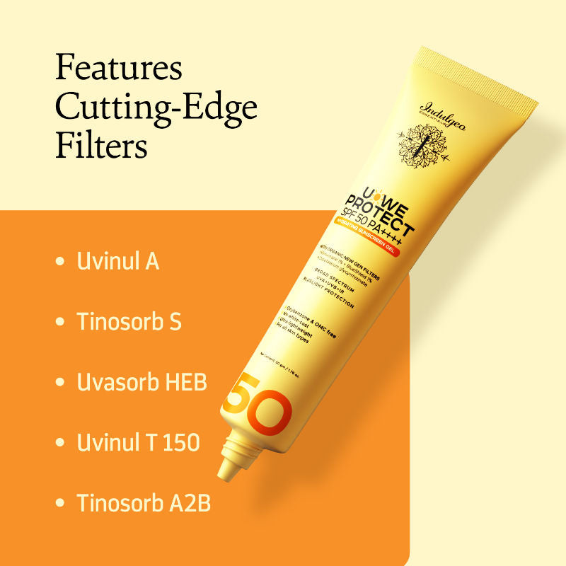 Indulgeo Essentials U-We Protect Ultra Light Sunscreen Gel Spf50 Pa++++ With Korean Uv Filters